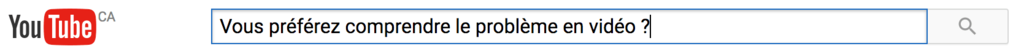 Barre de rechercher youtube